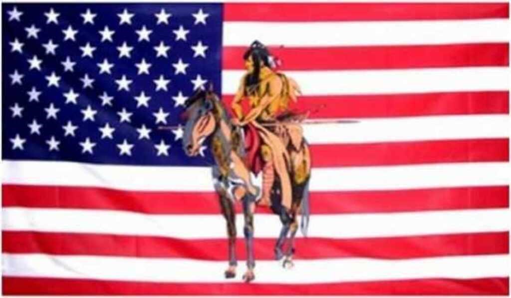 3x5 Native American Horseback Riding Flag