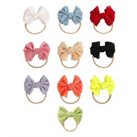 QIAOYIBEI 10PCS Baby Girls Lace Mini Bows