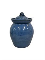 Signed J.R. Cooper Lidded Pottery Vase