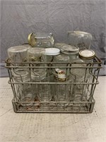 Lot of Assorted Canning Jars and Bottles