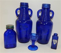 Cobalt Blue Glass Bottles & Eye Wash