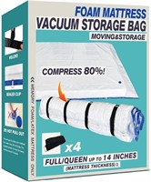 Queen Mattress Vacuum Bag  Up to 14  4 Straps