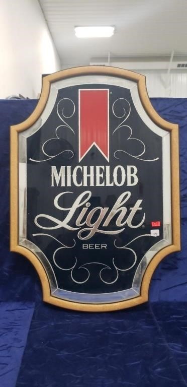 (1) Mirrored Beer Advertising Sign (18"×25")