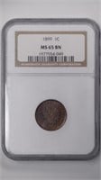1899 Indian Head Cent NGC MS65 BN