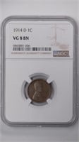 1914-D Lincoln Head Cent NGC VG8 BN