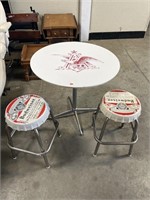 Budweiser Stools and Table