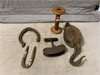Spool, Horseshoe, Pulley and Other
