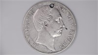 1859 Bavaria 1 Taler Silver w/ Hole