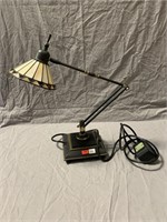 Desk Lamp with Slag Type Shade