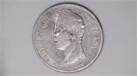 1828-A Charles X 5 Francs Silver