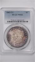1883-CC Morgan Silver Dollar PCGS MS61