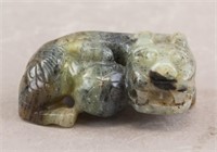 Chinese Green Jade Carved Beast