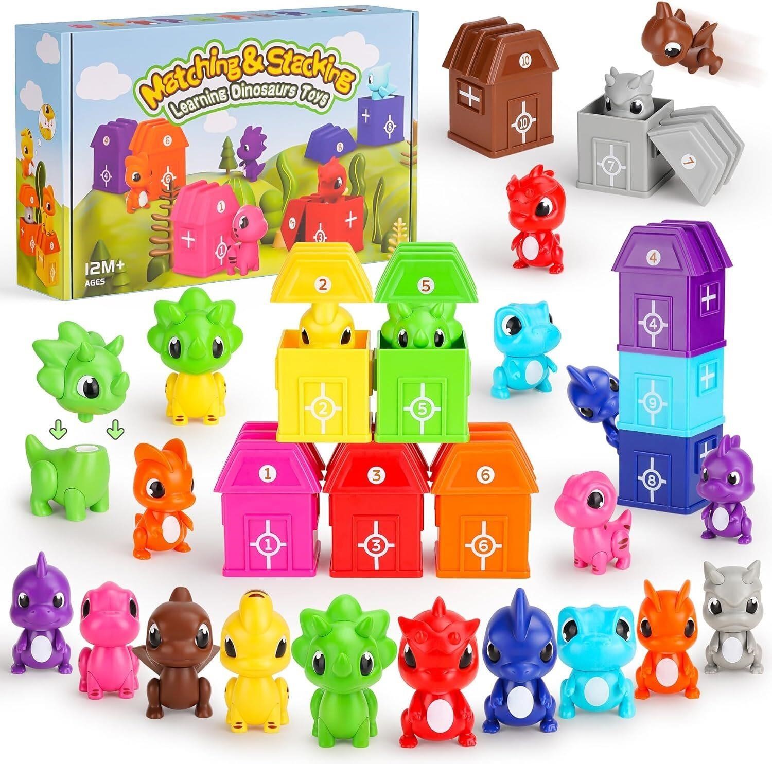$11  Montessori Baby Toy  1-3Yr  Dino Edu Sort