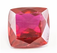 9.55ct Emerald Cut Pinkish Red Natural Ruby GGL