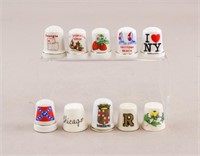American Porcelain Sewing Thimbles 20pc