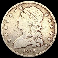 1835 Capped Bust Quarter NICELY CIRCULATED