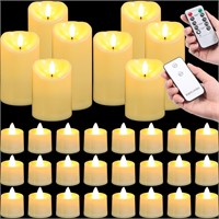 32 Pcs Flameless LED Candles  5 Sizes  with Remote