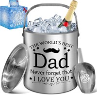 $30  Best Dad Ever Stainless Steel Ice Bucket