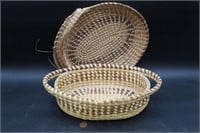 2 Charleston Hand-Made Sweetgrass Baskets
