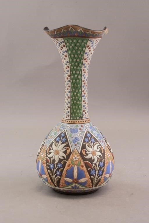 Swiss Porcelain Vase After Johann Wanzenried