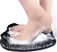 Non-Slip Shower Foot Scrubber Mat  Black