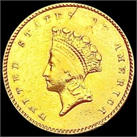 1854 Rare Gold Dollar CLOSELY UNCIRCULATED