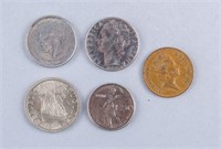 1967 - 80 Lot of 5 Assorted Coins