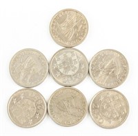 1977 - 1980 Portugal 2.50 Escudos Coins 7pc