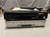 Sony and Panasonic VHS and DVD Players