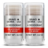 $27  Bravo Sierra Deodorant  Grapefruit  3.2oz 2pk