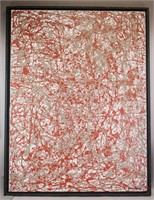 American Drip Acrylic Panel Signed Jackson Pollock