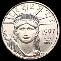 1997 US 1/10oz Plat $10 Eagle SUPERB GEM BU