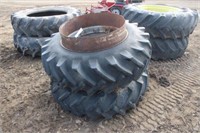 (2) 16.9-34 Tractor Tires on Dual Rims