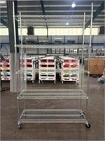 54" X 18"x 90" Wire Rack Shelving unit on casters