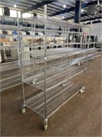 60" X 24" X 69" Wire Rack Shelving unit on casters