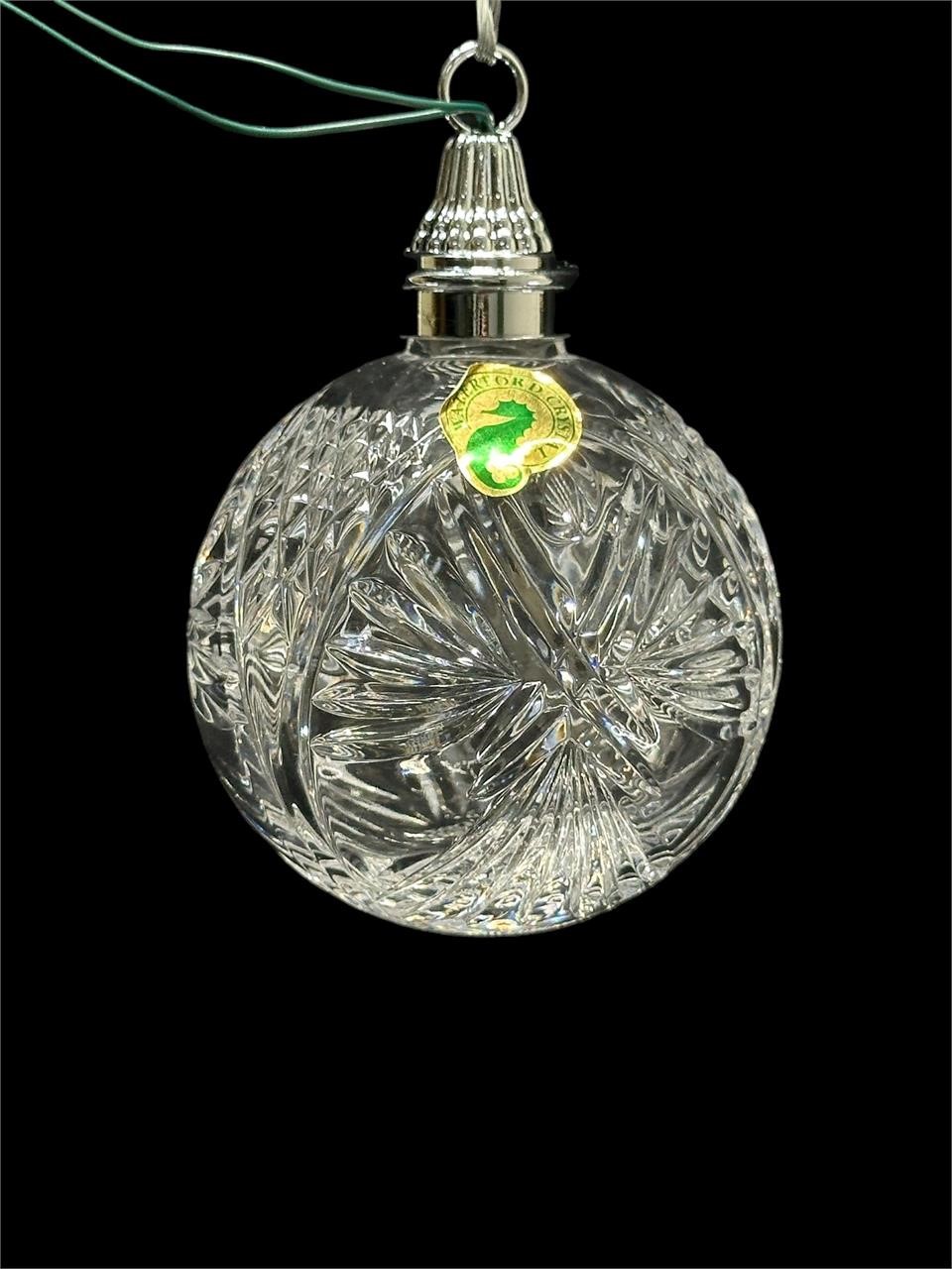 Waterford Crystal Ball Ornament w/ LED Light