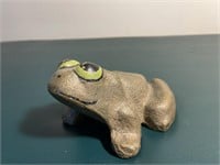 Cast iron frog - 5 inches long & painted