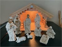 Nativity set & manger
