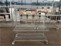 60" X 24" X 69" Wire Rack Shelving unit on casters