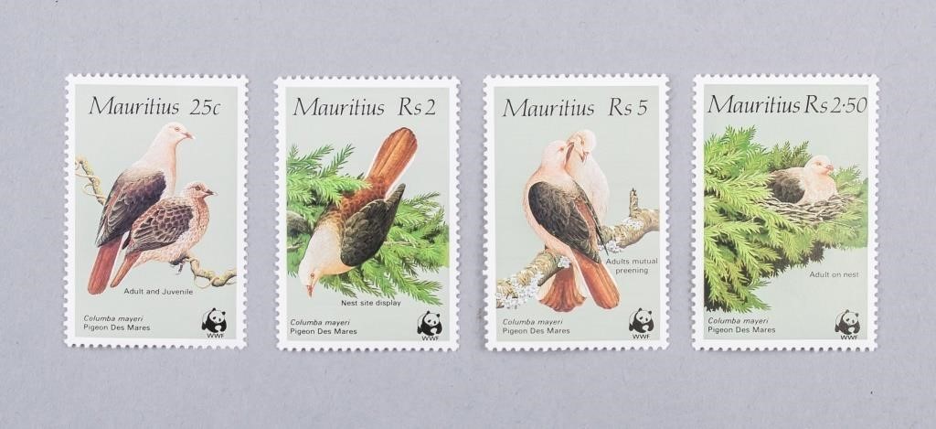 1985 WWF Mauritius Stamps 4pc