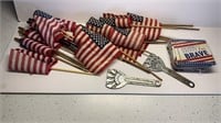 Small 4x5" American Flags, holders & coasters