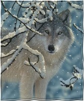 $20  Dawhud Silent Wolf Fleece Blanket 50x60