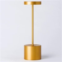 $37  10.25in Cordless Lamp  Battery Operated  Gold