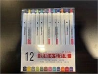 Clickart Knock Sign Pen - 0.6 mm - 12 Color Set