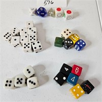 Lot Of Dice, Various Colors / Styles