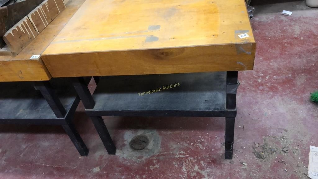 Wooden work table 33"L x 24"w x 31-1/2"h