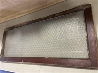 19x45 inch textured glass window