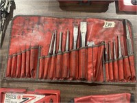 Snap on punch & chisels set