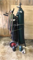 Oxygen/acetylene torch set w/cart