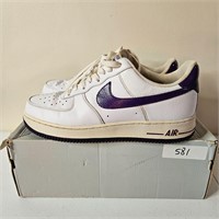 Nike Air Force 1 '07 Mens 10 White / Purple W/ Box